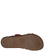 Color:True Red - Image 6 - Double U Leather Slide Sandals