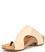 Color:Natural - Image 4 - Leather Toe Loop Thong Sandals