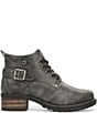 Taos Footwear Mini Crave Distressed Leather Buckle Strap Hardware Ankle Booties - Image 3