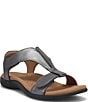 Color:Pewter - Image 1 - The Show Back Strap Italian Leather Sandals