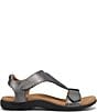 Color:Pewter - Image 2 - The Show Back Strap Italian Leather Sandals