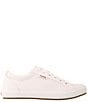 Color:White/white - Image 2 - Star Washed Canvas Lace-Up Sneakers