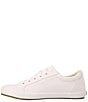 Color:White/white - Image 3 - Star Washed Canvas Lace-Up Sneakers