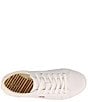 Color:White/white - Image 4 - Star Washed Canvas Lace-Up Sneakers
