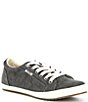 Color:Charcoal Washed - Image 1 - Star Washed Canvas Lace-Up Sneakers