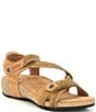 Color:Camel - Image 1 - Trulie Woven Leather Sandals