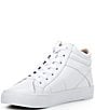 Color:White - Image 4 - Women's Winner High Top Leather Side Zip Sneakers
