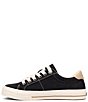 Color:Black/Tan Distressed - Image 4 - Z-Soul Distressed Canvas Oxford Zip Detail Sneakers