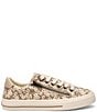 Color:Natural Floral - Image 2 - Z-Soul Floral Canvas Zip Oxford Sneakers