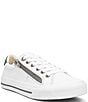 Color:White Pewter - Image 1 - Z-Soul Floral Canvas Zip Oxford Sneakers