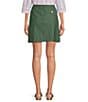 Tara Jarmon Jimmy Woven Gold Button Pleated A-Line Skirt, Color:Thym - Image 2