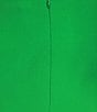 Color:Vert - Image 4 - Joliette Woven Crepe Scallop Hem A-Line Mini Skirt