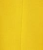 Color:Jaune - Image 3 - Paris Ruoda Crepe Woven Round Neck Long Sleeve Scalloped Hem Shift Dress