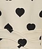 Color:Craie - Image 4 - Paris Robin Heart Print Button Up Point Collar Cuffed Short Sleeve Patch Pocket Mini Shirt Dress