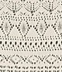 Color:Blanc - Image 4 - Pianna Crochet Knit Crew Neck Sleeveless Scalloped Tank Top
