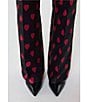 Tara Jarmon Pitt Heart Print Duchess Satin Flat Front Coordinating Straight Leg Pants, Color:Noir - Image 7