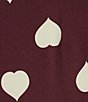 Tara Jarmon Positivo Stretch Woven Heart Print Mid Rise Wide-Leg Pant, Color:Bordeaux - Image 4