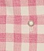 Tara Jarmon Russel Woven Gingham Round Neck Sleeveless A-Line Dress, Color:Bonbon - Image 3