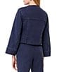 Tara Jarmon Vick Denim Round Neck Long Bell Sleeve Crop Jean Jacket, Color:Indigo - Image 2