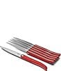 Color:Red - Image 4 - Laguiole Sens Colored Handle 6-Piece Steak Knife Set