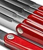 Color:Red - Image 5 - Laguiole Sens Colored Handle 6-Piece Steak Knife Set