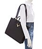 Taxidermy Amy Leather Tote Bag, Color:Black - Image 4