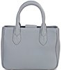 Color:Bright Blue - Image 2 - Micro Mackie Pebbled Leather Tote Bag