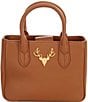 Color:Camel - Image 1 - Micro Mackie Pebbled Leather Tote Bag