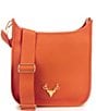 Taxidermy Sayre Large Leather Sling Crossbody Bag, Color:Orange - Image 1