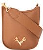 Taxidermy Sayre Leather Mini Sling Crossbody Bag, Color:Camel - Image 1