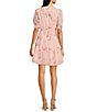 Color:Sand Pink Blossom - Image 2 - Floral Print V-Neckline Short Sleeve Tiered Dress