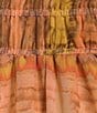 Color:Cantaloupe - Image 3 - Halter V-Neck Sleeveless Smocked Waist Handkerchief Hem Dress
