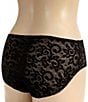 Color:Deep Black - Image 2 - Allover Stretch Lace Hipster Panty