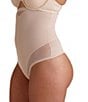 Color:Warm Beige - Image 1 - Sheer Hi-Waisted Shaping Thong