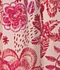 TCEC Floral Print Embroidered Sailor Collared Button Front Dress, Color:Pink - Image 3