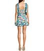 TCEC Patchwork Printed Ricrac Trim Cropped Tank Top & Matching Asymmetrical Hem Skirt Set, Color:Multi - Image 2