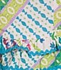 TCEC Patchwork Printed Ricrac Trim Cropped Tank Top & Matching Asymmetrical Hem Skirt Set, Color:Multi - Image 3