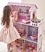 Color:Pink - Image 4 - 12#double; Pink Dreamland Tiffany Dollhouse with Furniture
