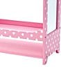 Color:Pink - Image 3 - Bella Toy Dress Up Polka-Dot Clothing Rack with Side Mirror
