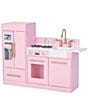 Color:Pink/Gold - Image 1 - Little Chef Charlotte 2-Piece Modular Wooden Play Kitchen