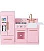 Color:Pink/Gold - Image 2 - Little Chef Charlotte 2-Piece Modular Wooden Play Kitchen