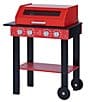 Color:Red - Image 3 - Little Helper Backyard BBQ Grill Playset with 26 Cooking Accessories