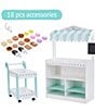 Color:White/Blue - Image 2 - My Dream Bakery Shop Treat Stand, Dessert Cart & 18 Accessories Set
