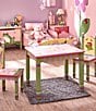 Color:Multi - Image 4 - Painted Wooden Magic Garden Table with 2 Chairs Set