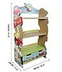 Color:Multicolor - Image 2 - Transportation Themed Wooden Bookshelf with Storage drawer