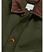 Tecovas Contrasting Collar Long Sleeve Canvas Barn Coat, Color:Pine - Image 3