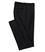 Color:Black - Image 1 - Ted Baker Jefferson Straight Fit Flat-Front Dress Pants