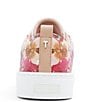 Color:White Floral - Image 4 - Alison Leather Lace-Up Floral Sneakers