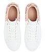 Color:White Floral - Image 6 - Alison Leather Lace-Up Floral Sneakers
