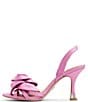 Color:Fuchsia - Image 5 - Aria Rose Ornament Satin Slingback Sandals